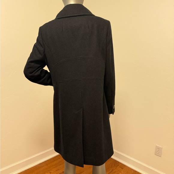 Larry Levine Charcoal Wool Classic Coat - Picture 4 of 8